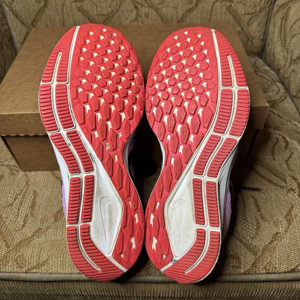 Nike Zoom Pegasus 35 Shoes Womens Size 9.5 Pink Black Running Sneaker 942855-406